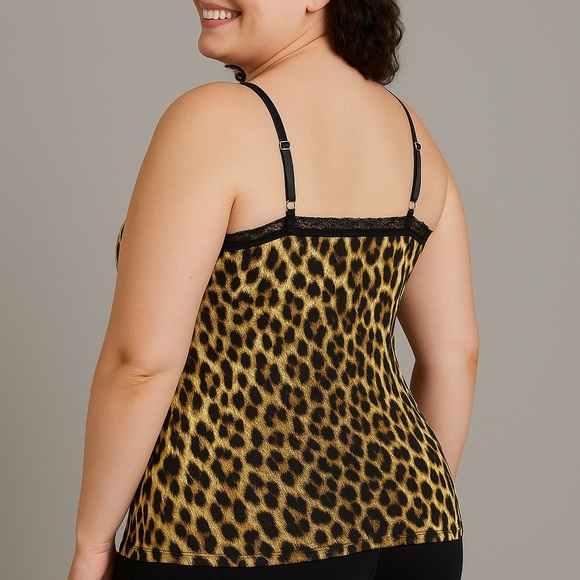 Eye Candy Leopard Print Cami Tank Top Size 1X NWT - Picture 2 of 7